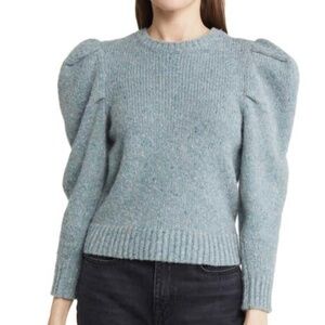 FRAME Pleated Sleeve Sweater